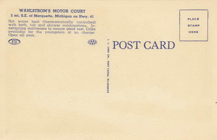 Wahlstroms Parkway Restaurant - Old Postcard (newer photo)